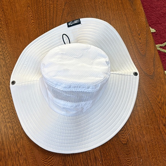 Geartop White UPF 50+ Mesh Vent Sun Hat OS - Picture 11 of 12